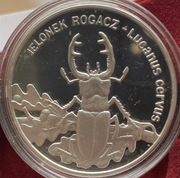 20 zł - 1997 Zwierzęta świata Jelonek rogacz Ag925 mennicza 