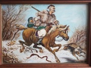 Obraz olejny Polowanie z ogarami