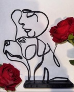 Dekoracja „Dog Love” – Minimalistyczna sztuka dla miłośników psów