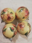 Bombki decupage rękodzieło 4 szt