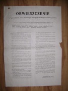 PLAKAT OBWIESZCZENIE STANU WOJENNEGO W POLSCE