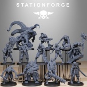 Corrupted Guard Wretched 12szt. Zestaw Figurek druk 3D Żywica