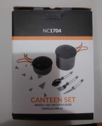 NILS Menażka Turystyczna Harcerska Wojskowa Garnek Z Przykrywką + Sztućce