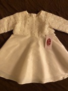 Sukieneczka do chrztu z długim rękawkiem, 80, écru