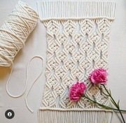 Podkładka/ ozdoba na stół - technika makrama