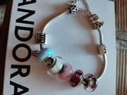 Bransoletka srebrna Pandora+ zawieszki