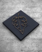 Liść Obraz String Art Rękodzieło 20x20
