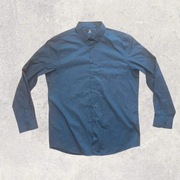 C&A regular fit granatowa koszula w białe kropki L XL