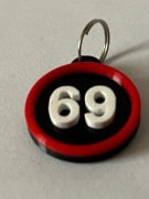 Brelok numeryczny do kluczy 69 