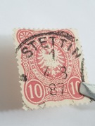 znaczek 10 Pfennig kasowany stettin szczecin rzadk