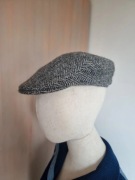 Kaszkiet Harris Tweed, wełna, M, szary