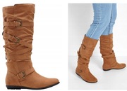 B.P.C _MS 7UD BRĄZOWE BOTKI IMITACJA ZAMSZU _/ 37