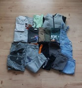 Zestaw paka ubran 110 116 koszulki bluzki dres koszula bluza jensy 