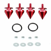 JNNJ 4 szt śruby wzmacniające zderzak podkładki aluminiowe czerwone