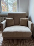 Sofa 1 osobowa Unimebel Tuli 09, beżowa, 194x90 cm, sprężyna, drewno