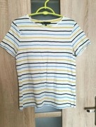 Koszulka t-shirt w kolorowe paski rozmiar L