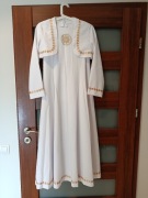 Alba sukienka komunijna rozm. 145, z bolerkiem + dodatki