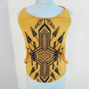 Koszulka t-shirt damski z nadrukiem bawełniany żółty Tally Weijl rozm. S