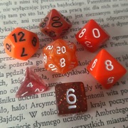 Pióro Feniksa- Mieszany zestaw kości RPG