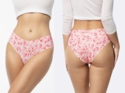 Figi klasyczne Julimex Rose Flakes r. XL, płatki róż, majtki