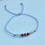 Bransoletka rodochrozyt kryształ górski