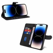 Skórzane etui z klapką dla POCO X6 Pro Czarny