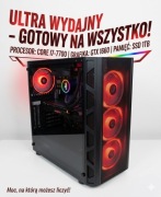 Potężny Komputer Gamingowy | i7 | GTX 1660 3-FANS | 28GB RAM | SSD + HDD