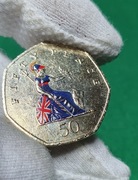 Pozłacana 24k Brytyjska moneta UK   /M36/ 