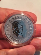 Srebrna moneta Bestie Tudorów: Czarny Byk z Clarence, 2 oz, 2023