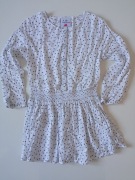 Topolino biała sukienka dziewczęca w groszki r 122