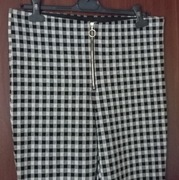 Super Spodnie w Elegancką Kratkę Zara XL