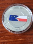 Moneta 10 zł wstąpienie Polski do Unii Europejskiej , nie otwierana