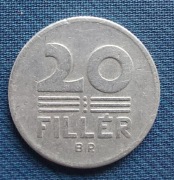 Moneta Węgry 20 fillerów 1969