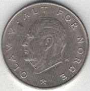 Norwegia 1 korona krone 1981 - 25 mm