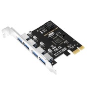 Karta rozszerzeń PCIe PCI-express USB 3.0, 4 x USB