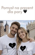 Komplet koszulek dla pary autorski rysunek handmade prezent