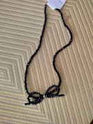 Naszyjnik choker czarny z kokardką 