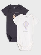 Body niemowlęce 56 Sinsay 2 pack komplet bawełna czarne białe