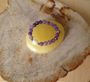 Pierścionek elastyczny z kamieni Anhydryt + angelit