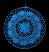 Zawieszka ozdoba na okno szydełkowa 45cm (Z218)