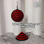 Kolczyki ETNA 35 - czarno-czerwone