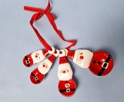 Mikołaj Świąteczne miarki, łyżeczki 4 szt w kształcie Mikołaja