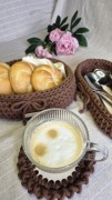Koszyczek na pieczywo i sztućce, na dzień babci, mamy parapetówka 