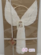 Anioł ze sznurka – rękodzieło, 60 cm, idealny prezent świąteczny