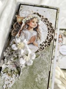 Ręcznie robiona kartka komunijna elegancka pamiątka I Komunii Świętej