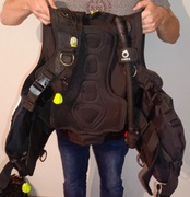 Jacket do nurkowania L czarny Męski BCD model 500 Subea plus ciężarki