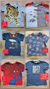 Koszulki krótki rękaw zestaw 6 sztuk tshirt 86/92 paka Spiderman tygrys 