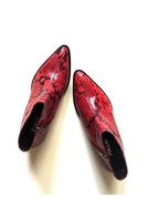 POLLINI sztyblety niskie kowbojki botki 100% skóra 'skóra węża'