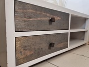 Komoda szafka rtv niski stolik pod telewizor 120x45 cm, dwie szuflady