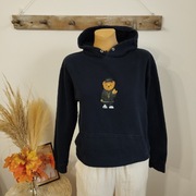 Bluza damska Hedrix granatowa z aplikacją misia S (36/38)